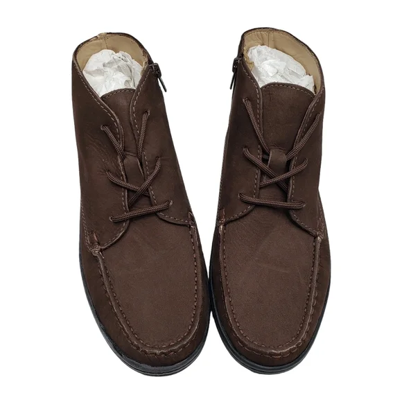 Marc JosephNIB West Houston Bootie Brown Nobuck Lace Up Leather Boots Boy 5.5